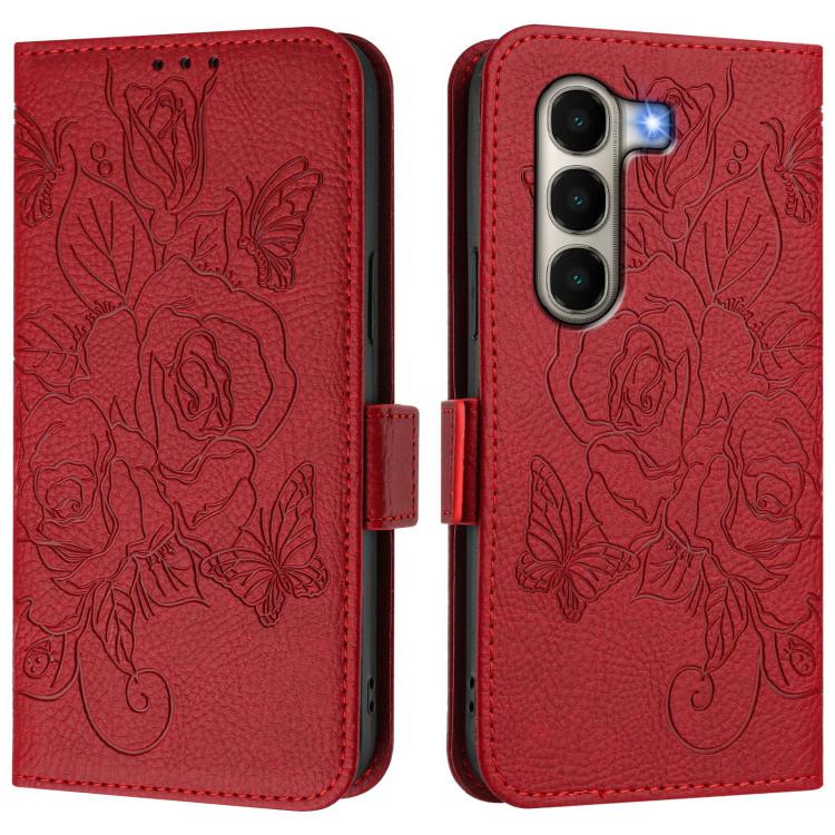 For itel A95 5G Embossed Rose RFID Anti-theft Leather Phone Case