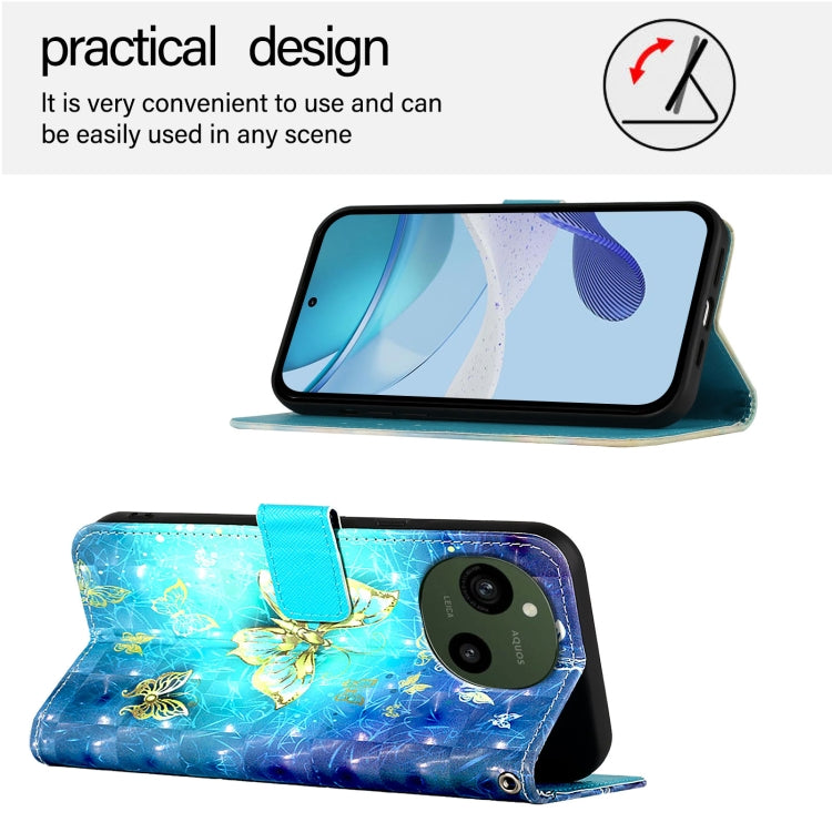 For Sharp Aquos R9 3D Painting Horizontal Flip Leather Phone Case