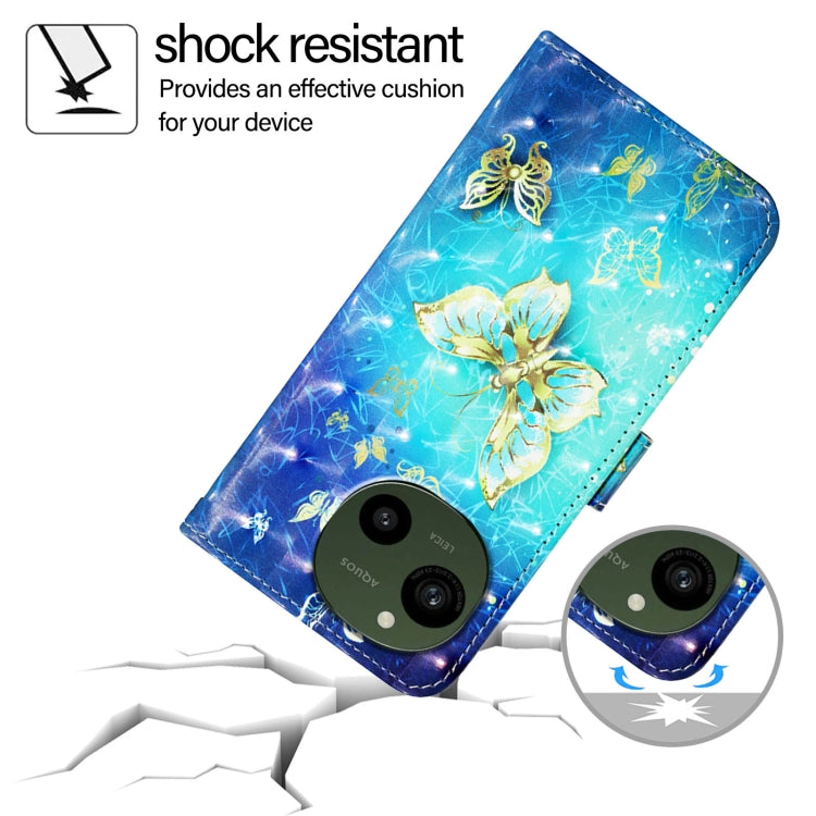 For Sharp Aquos R9 3D Painting Horizontal Flip Leather Phone Case