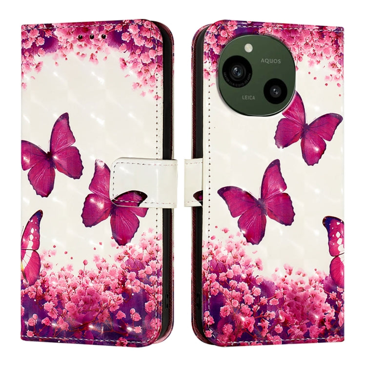 For Sharp Aquos R9 3D Painting Horizontal Flip Leather Phone Case