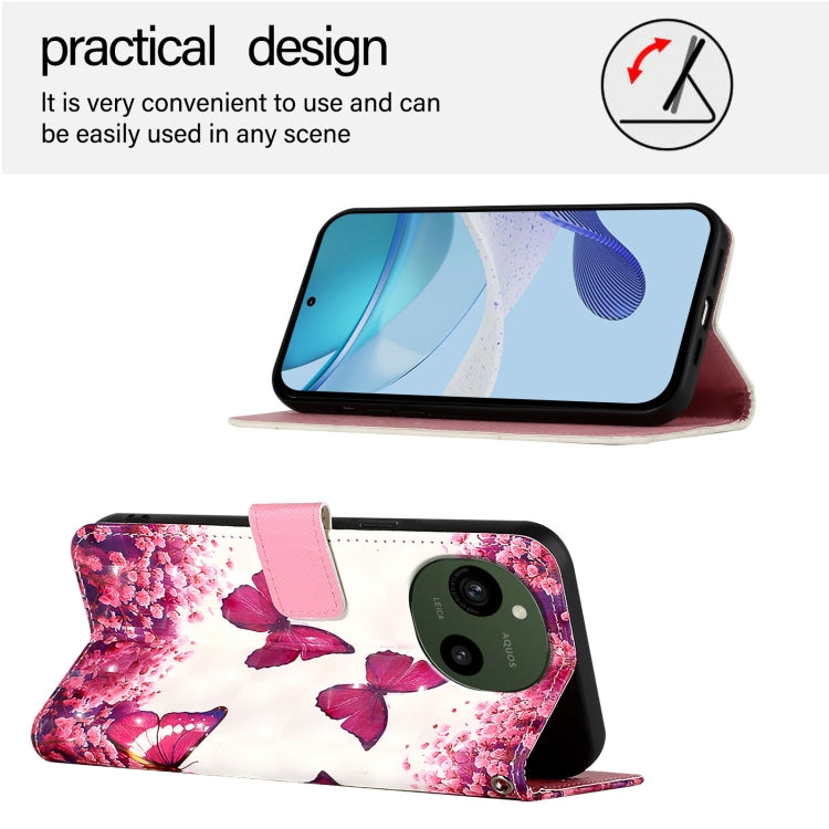 For Sharp Aquos R9 3D Painting Horizontal Flip Leather Phone Case