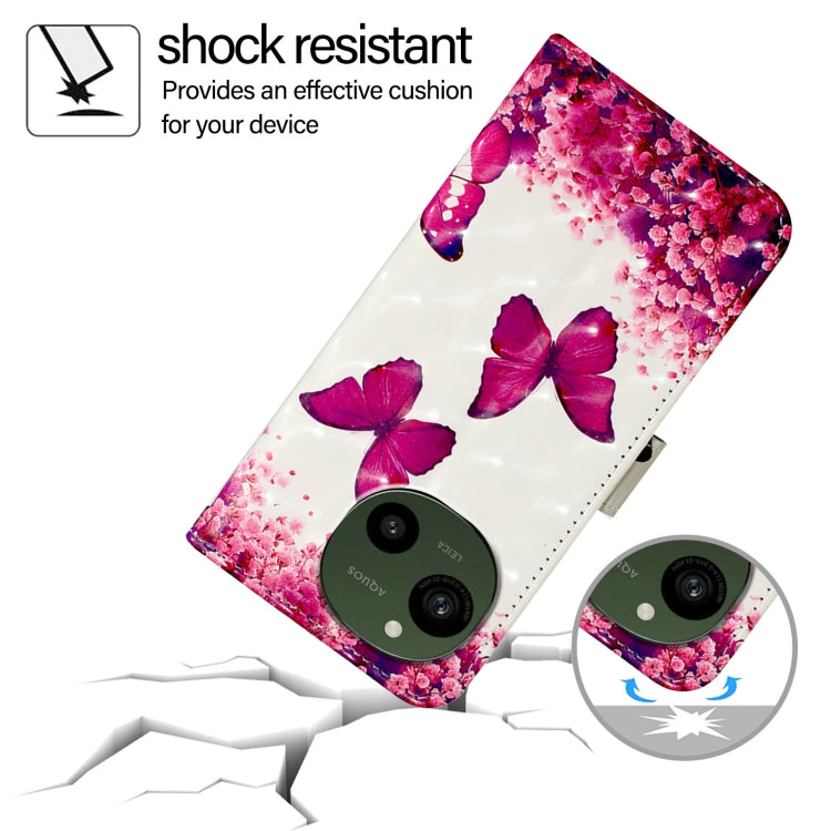For Sharp Aquos R9 3D Painting Horizontal Flip Leather Phone Case