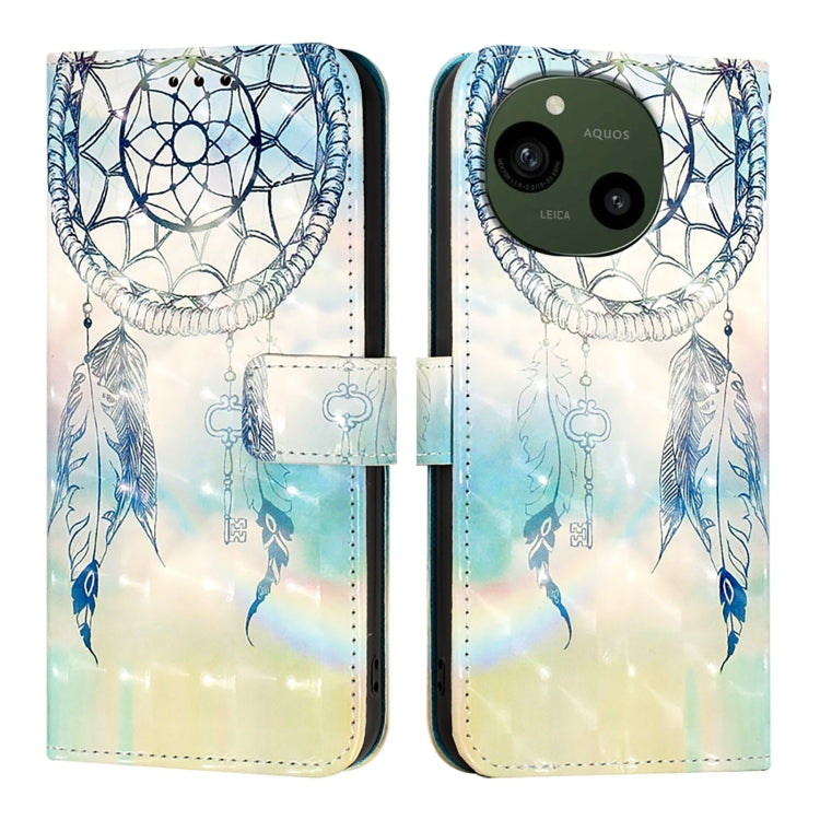 For Sharp Aquos R9 3D Painting Horizontal Flip Leather Phone Case