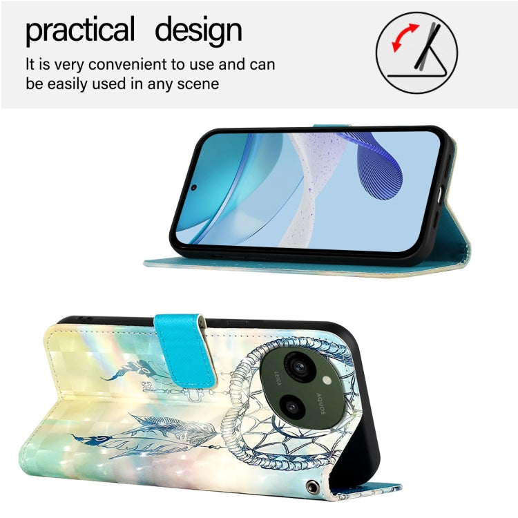 For Sharp Aquos R9 3D Painting Horizontal Flip Leather Phone Case