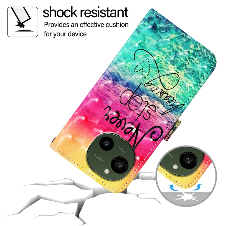 For Sharp Aquos R9 3D Painting Horizontal Flip Leather Phone Case
