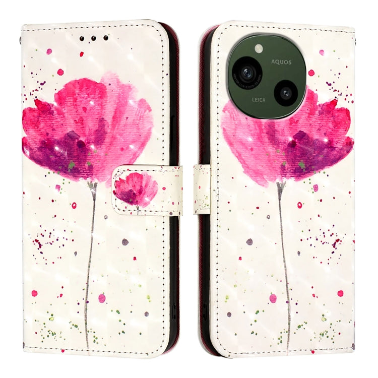For Sharp Aquos R9 3D Painting Horizontal Flip Leather Phone Case