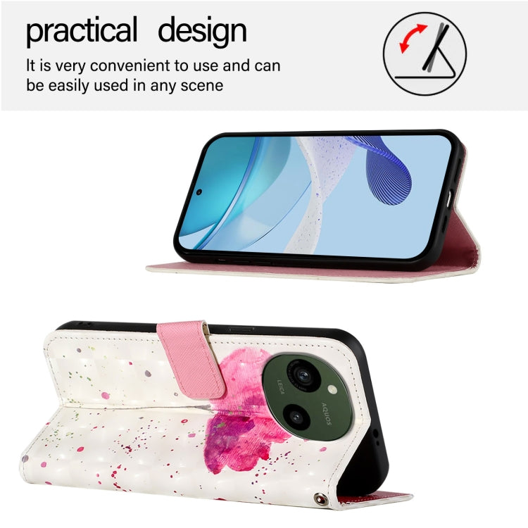 For Sharp Aquos R9 3D Painting Horizontal Flip Leather Phone Case