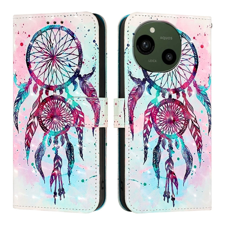 For Sharp Aquos R9 3D Painting Horizontal Flip Leather Phone Case