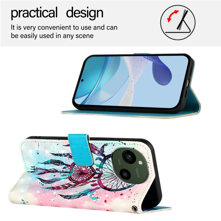 For Sharp Aquos R9 3D Painting Horizontal Flip Leather Phone Case