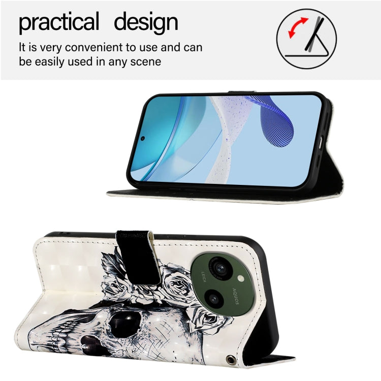 For Sharp Aquos R9 3D Painting Horizontal Flip Leather Phone Case