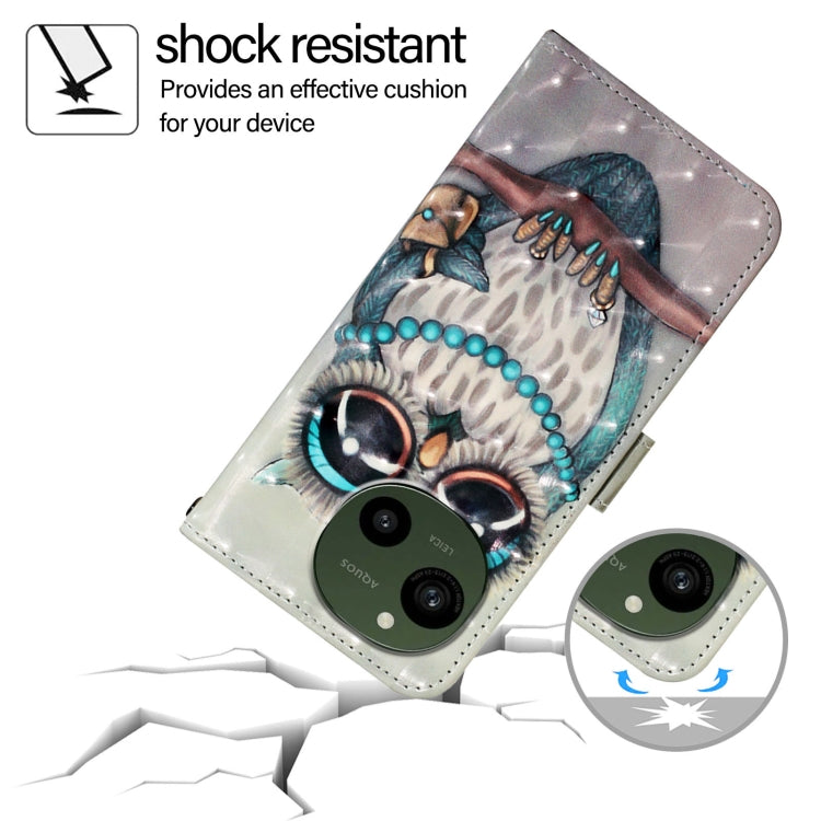 For Sharp Aquos R9 3D Painting Horizontal Flip Leather Phone Case