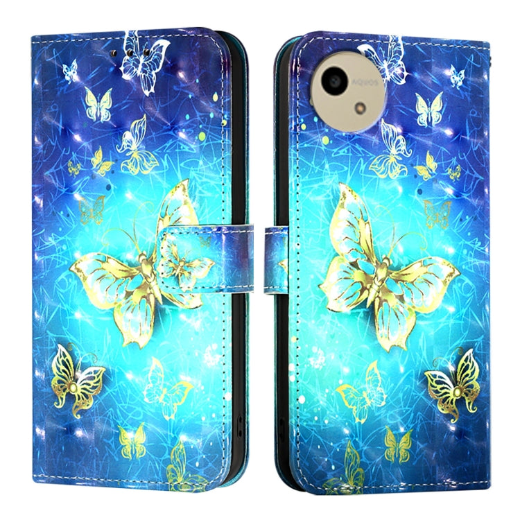 For Sharp Aquos wish4 3D Painting Horizontal Flip Leather Phone Case