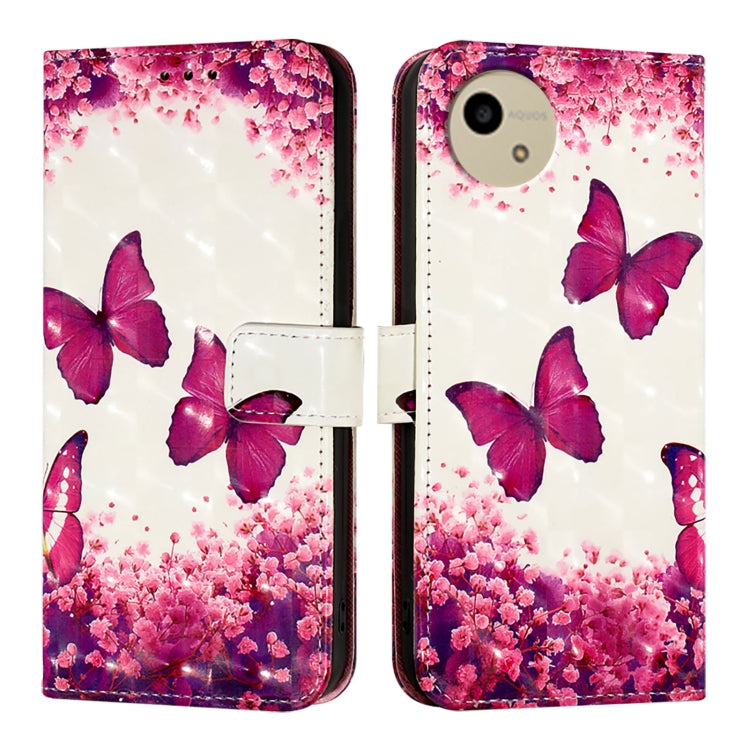 For Sharp Aquos wish4 3D Painting Horizontal Flip Leather Phone Case