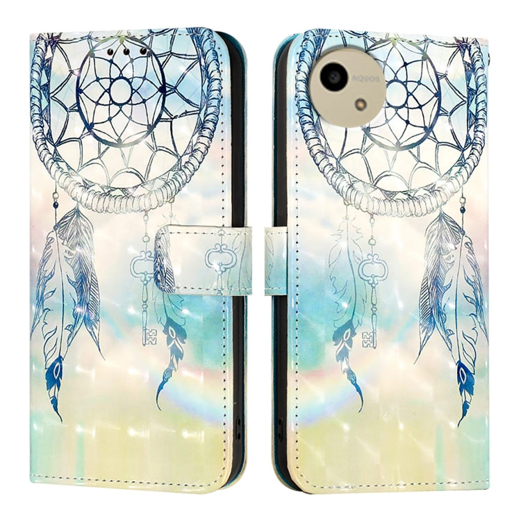 For Sharp Aquos wish4 3D Painting Horizontal Flip Leather Phone Case