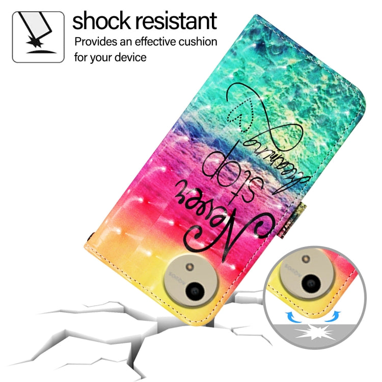 For Sharp Aquos wish4 3D Painting Horizontal Flip Leather Phone Case