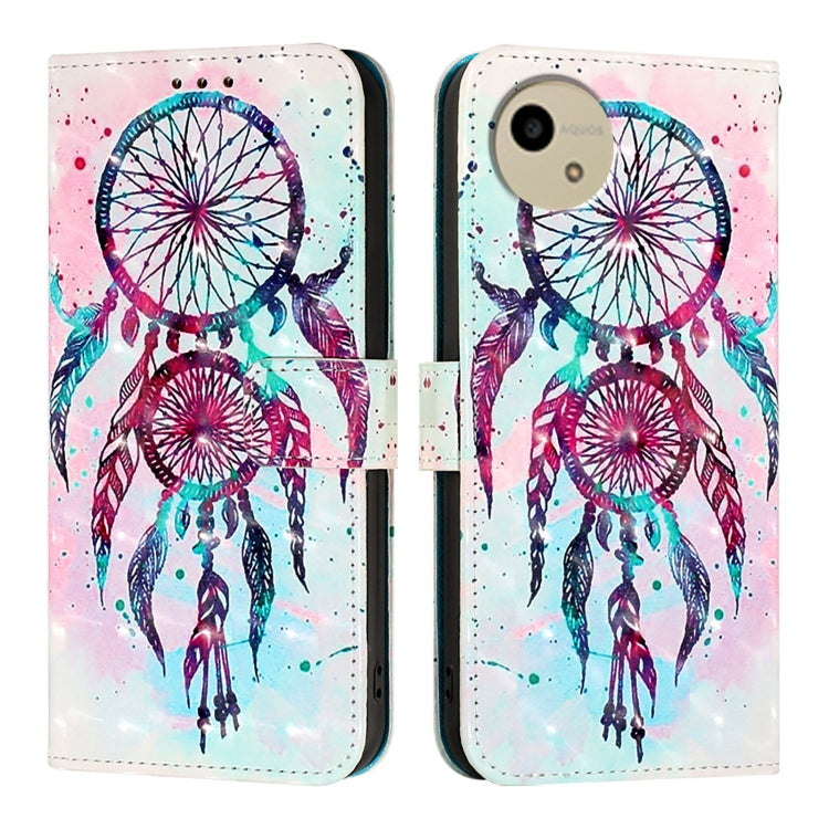 For Sharp Aquos wish4 3D Painting Horizontal Flip Leather Phone Case