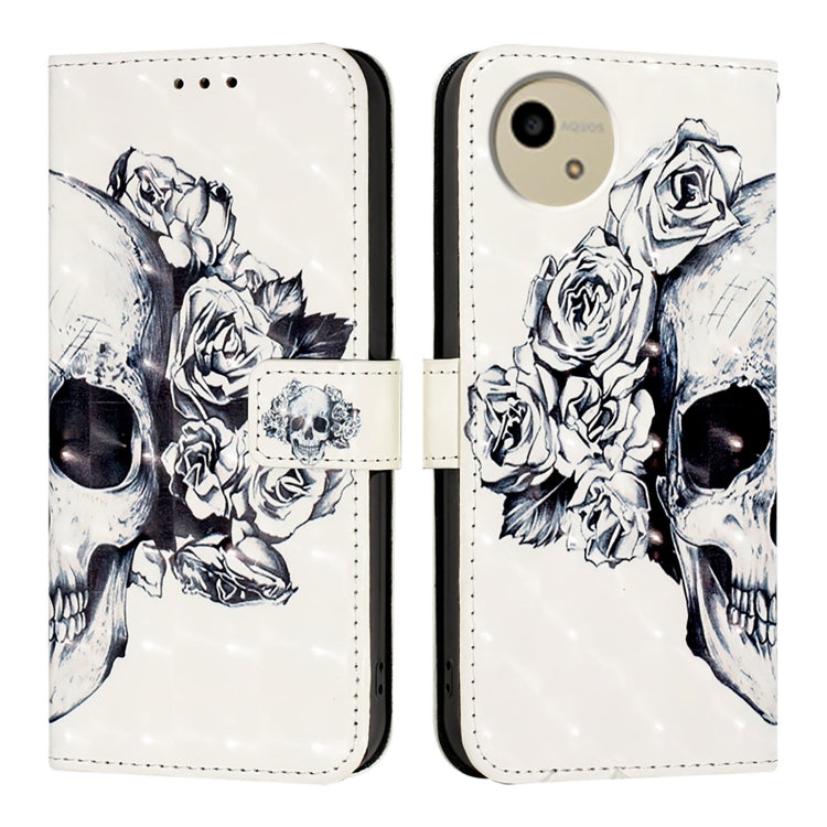 For Sharp Aquos wish4 3D Painting Horizontal Flip Leather Phone Case