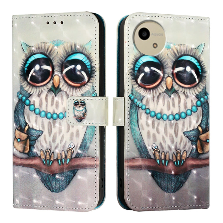 For Sharp Aquos wish4 3D Painting Horizontal Flip Leather Phone Case