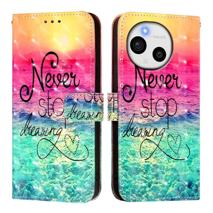 For Sharp Aquos Sense9 3D Painting Horizontal Flip Leather Phone Case