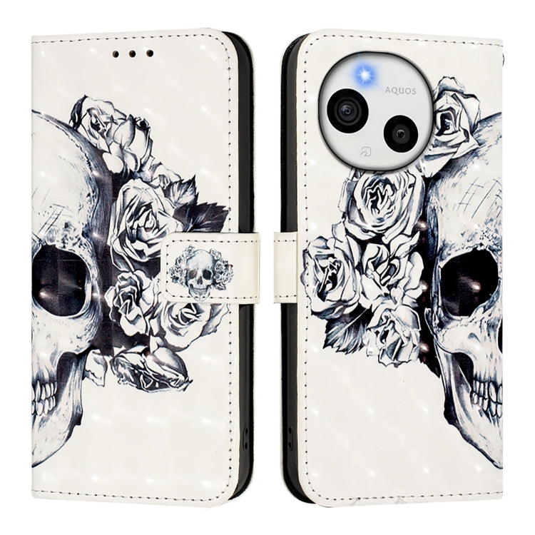 For Sharp Aquos Sense9 3D Painting Horizontal Flip Leather Phone Case