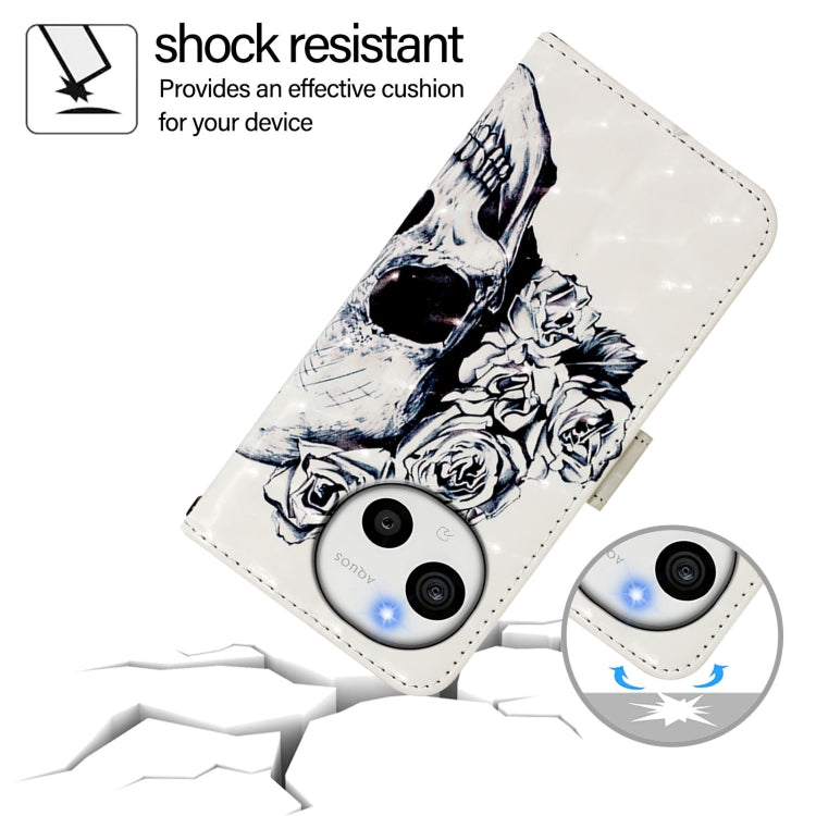 For Sharp Aquos Sense9 3D Painting Horizontal Flip Leather Phone Case