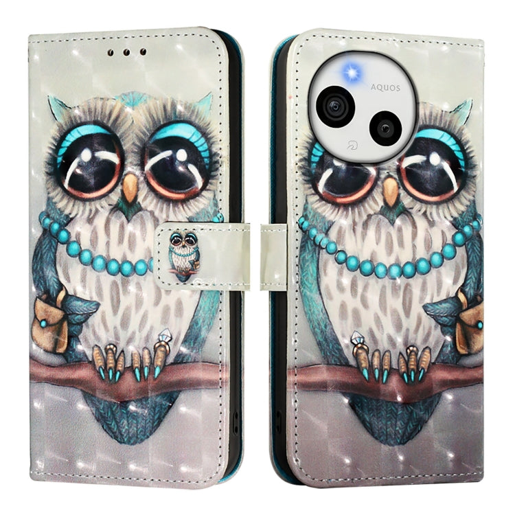 For Sharp Aquos Sense9 3D Painting Horizontal Flip Leather Phone Case