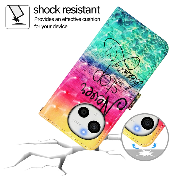 For Sharp Aquos Sense9 Plus 3D Painting Horizontal Flip Leather Phone Case