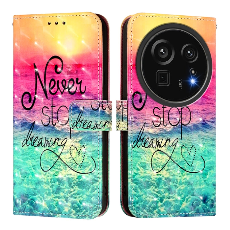 For Sharp Aquos R9 Pro SH-54E 3D Painting Horizontal Flip Leather Phone Case