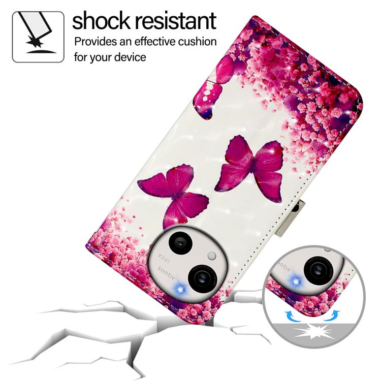 For Sharp Aquos R11 3D Painting Horizontal Flip Leather Phone Case