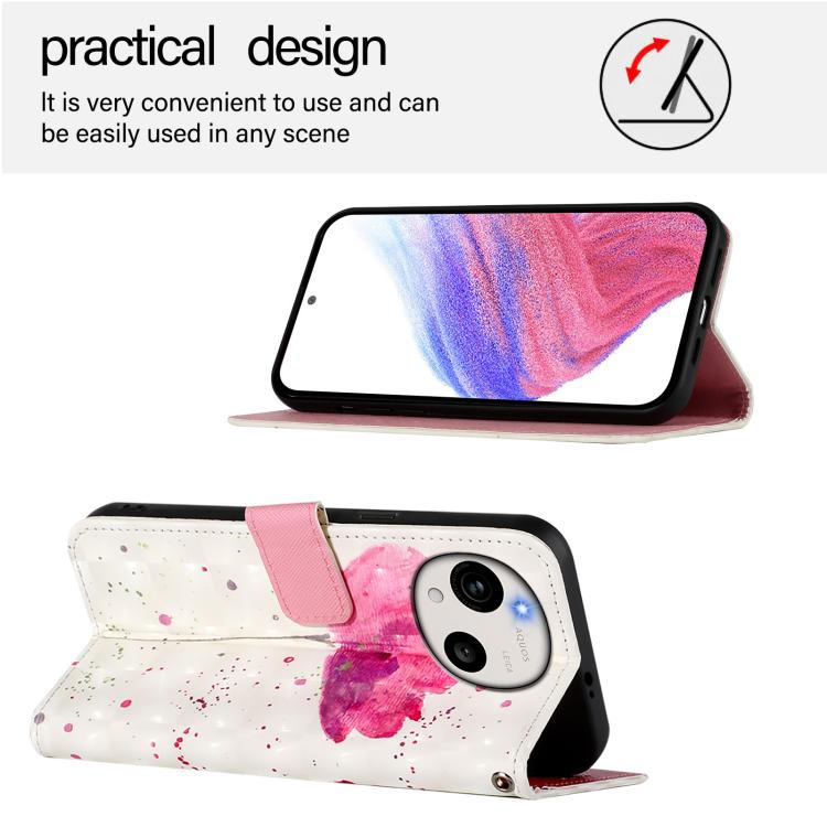 For Sharp Aquos R11 3D Painting Horizontal Flip Leather Phone Case