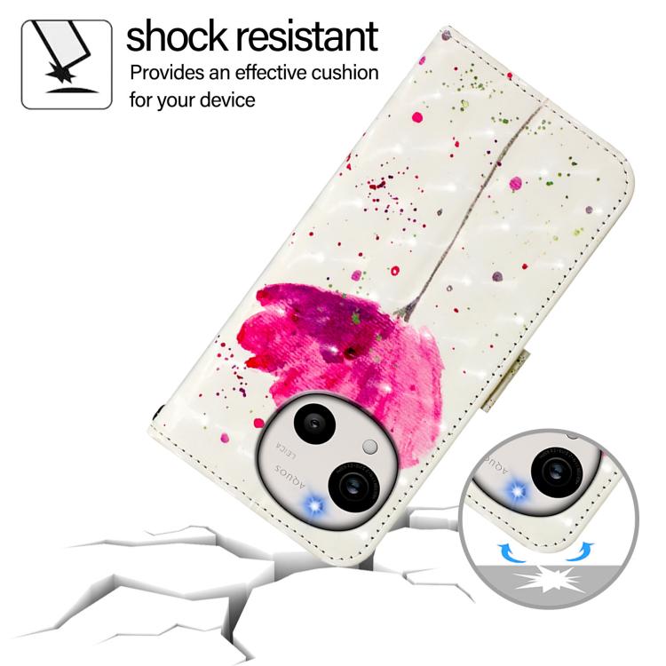 For Sharp Aquos R11 3D Painting Horizontal Flip Leather Phone Case