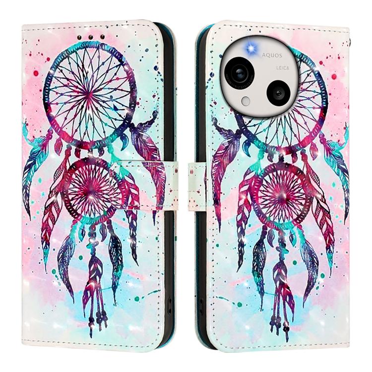 For Sharp Aquos R11 3D Painting Horizontal Flip Leather Phone Case