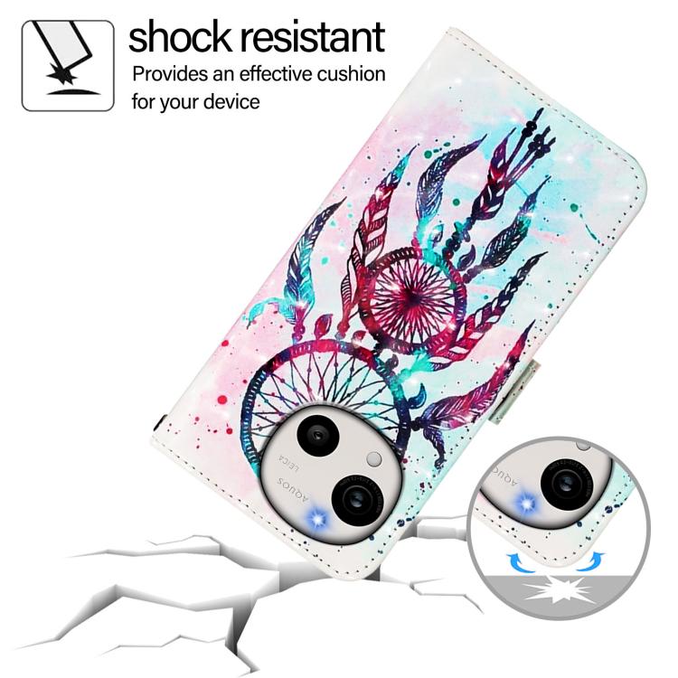 For Sharp Aquos R11 3D Painting Horizontal Flip Leather Phone Case