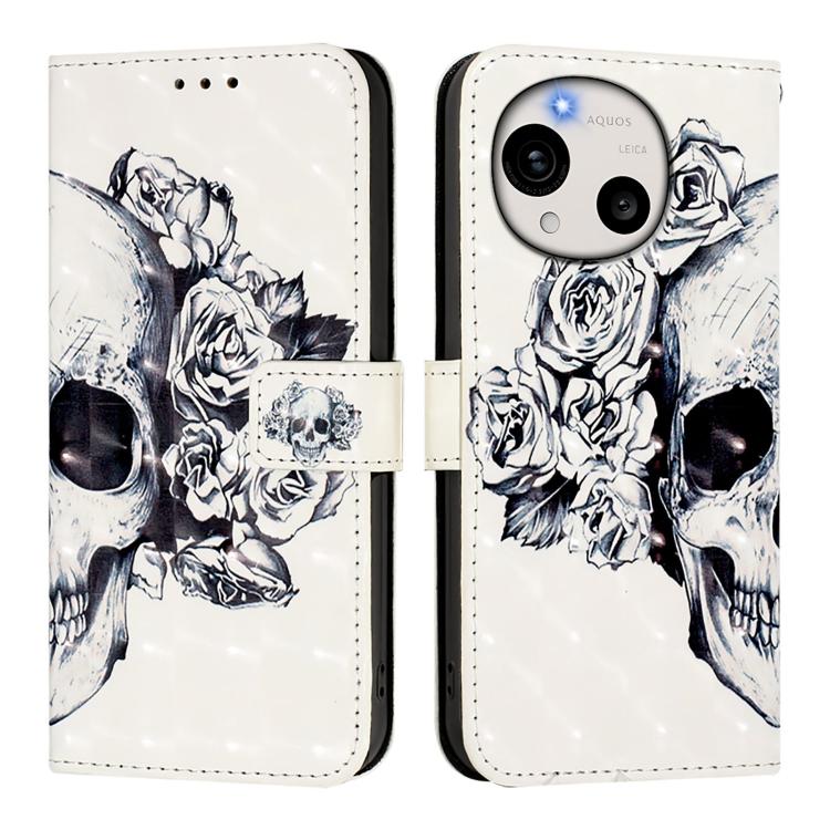 For Sharp Aquos R11 3D Painting Horizontal Flip Leather Phone Case