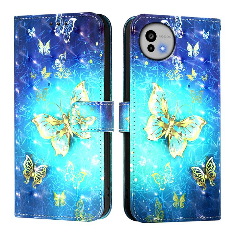 For Sharp Aquos wish6 3D Painting Horizontal Flip Leather Phone Case