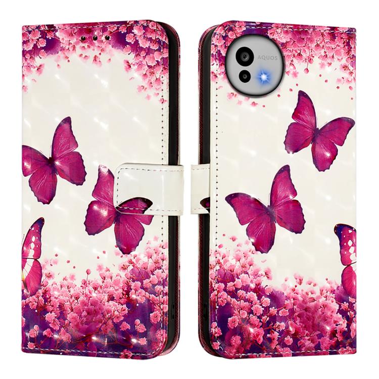 For Sharp Aquos wish6 3D Painting Horizontal Flip Leather Phone Case