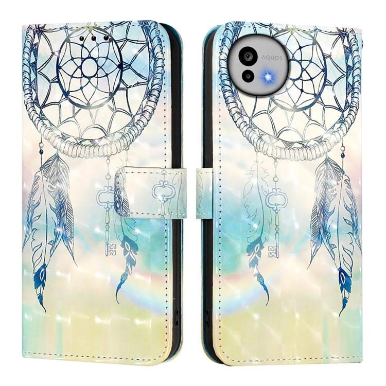 For Sharp Aquos wish6 3D Painting Horizontal Flip Leather Phone Case