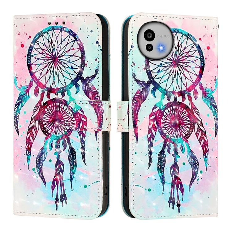 For Sharp Aquos wish6 3D Painting Horizontal Flip Leather Phone Case
