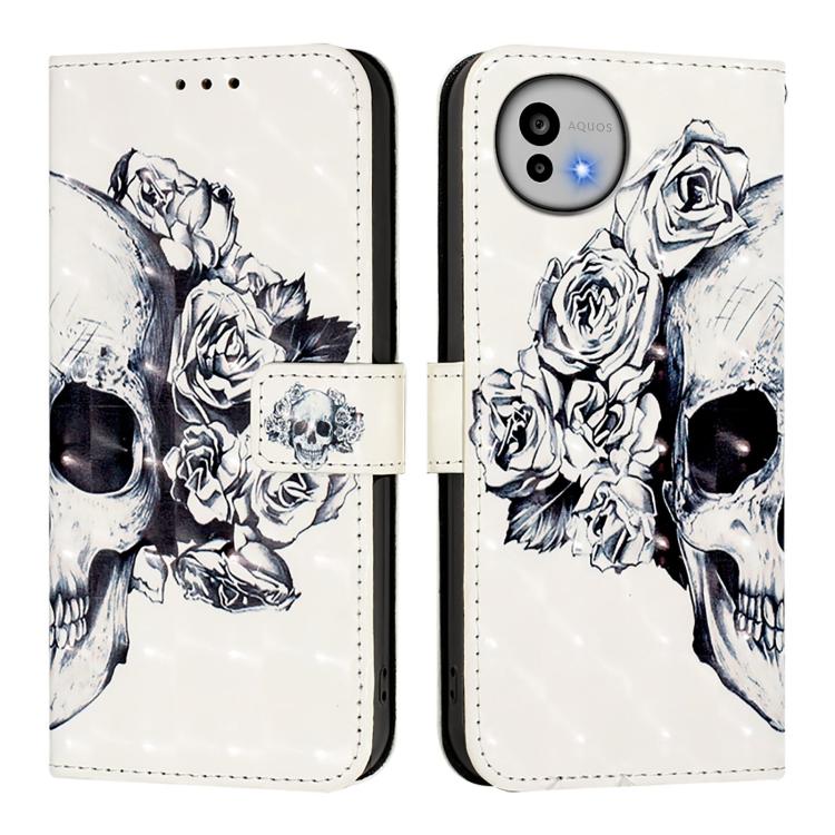 For Sharp Aquos wish6 3D Painting Horizontal Flip Leather Phone Case
