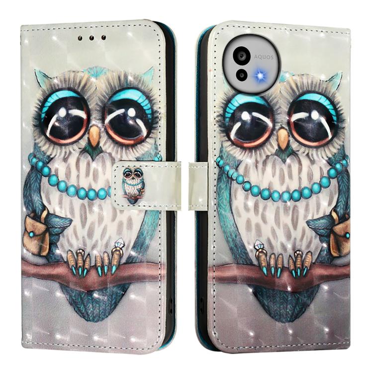 For Sharp Aquos wish6 3D Painting Horizontal Flip Leather Phone Case