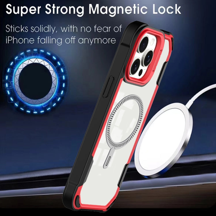 For iPhone 14 Plus Transparent Acrylic MagSafe Lens Holder Phone Case