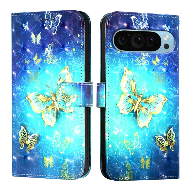 For Google Pixel 9 / 9 Pro 3D Painting Horizontal Flip Leather Phone Case