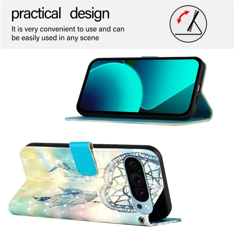 For Google Pixel 9 / 9 Pro 3D Painting Horizontal Flip Leather Phone Case