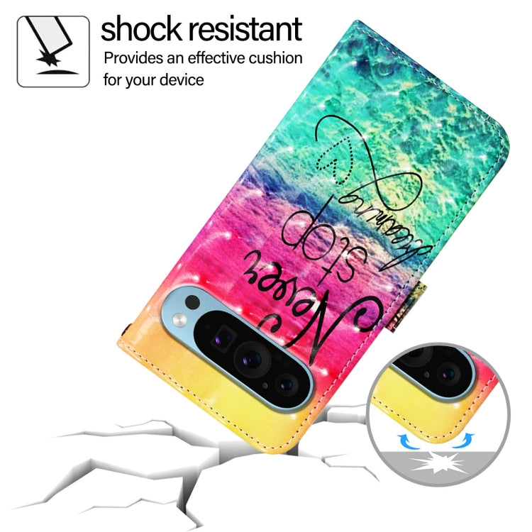 For Google Pixel 9 / 9 Pro 3D Painting Horizontal Flip Leather Phone Case
