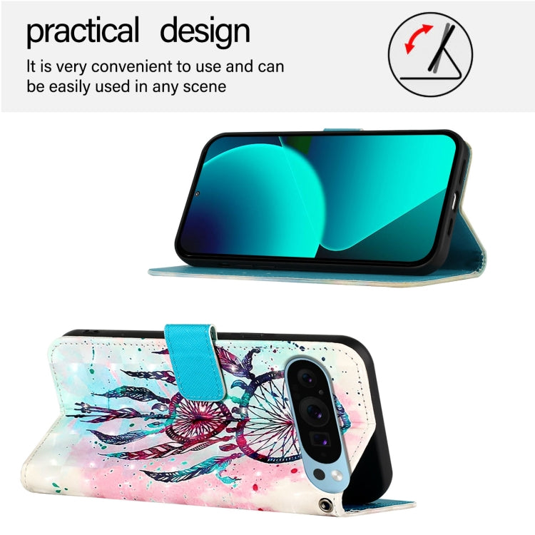 For Google Pixel 9 / 9 Pro 3D Painting Horizontal Flip Leather Phone Case