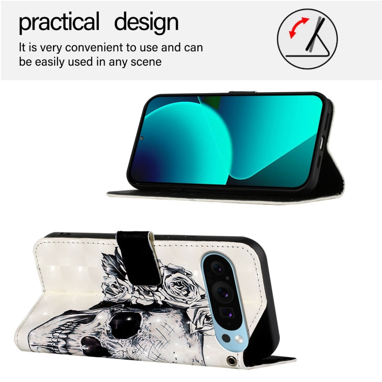 For Google Pixel 9 / 9 Pro 3D Painting Horizontal Flip Leather Phone Case