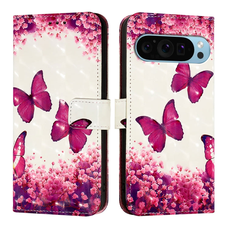 For Google Pixel 9 Pro XL 3D Painting Horizontal Flip Leather Phone Case