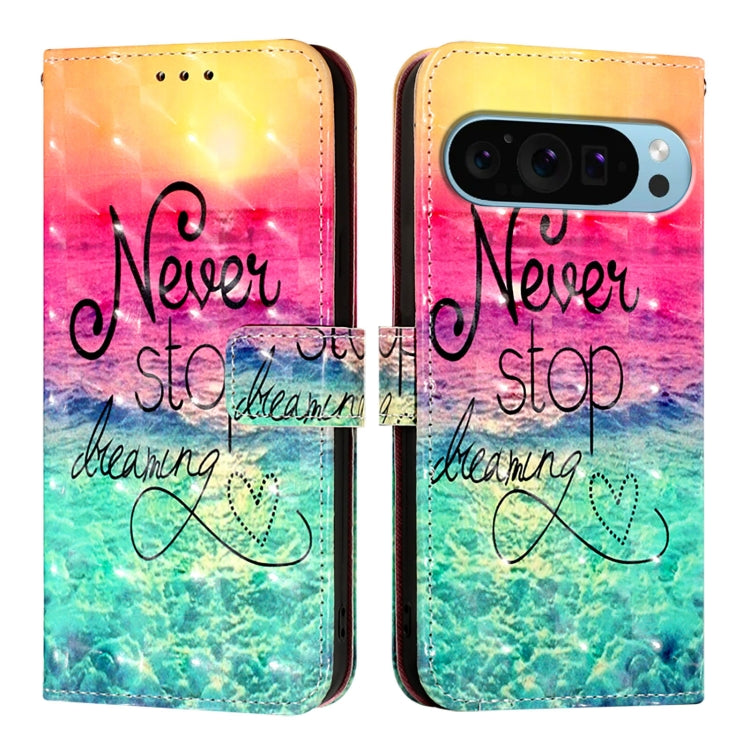 For Google Pixel 9 Pro XL 3D Painting Horizontal Flip Leather Phone Case