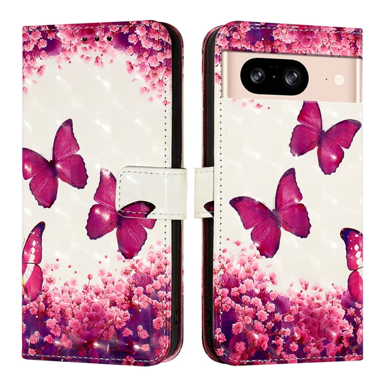 For Google Pixel 8 3D Painting Horizontal Flip Leather Phone Case