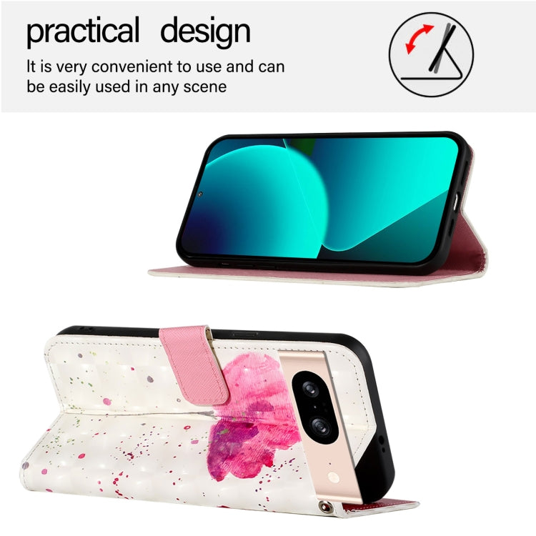 For Google Pixel 8 3D Painting Horizontal Flip Leather Phone Case